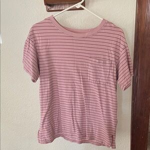 Madewell Boxy Striped Tee With Pocket